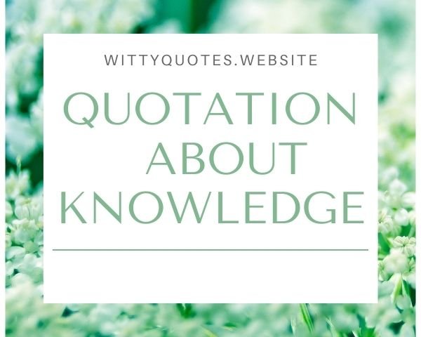 Quotation About Knowledge