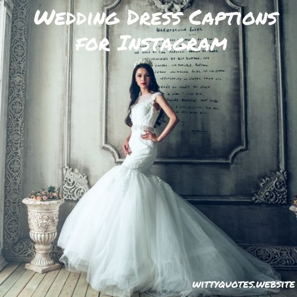 Wedding Dress Captions for Instagram 